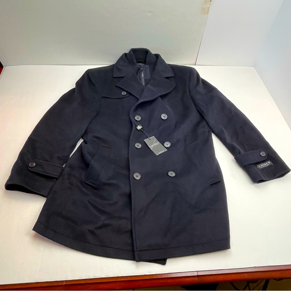 Lauren Ralph Lauren Labrada Double-Breasted Wool Peacoat Navy 40S 40 Short NEW